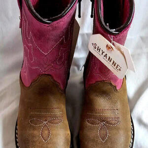 Shyanne Toddler 5 boots(NEW) Pink Brown Western‎